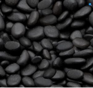 Black pebbles